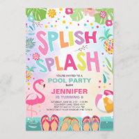 Abacaxi tropical do flamingo do convite da festa