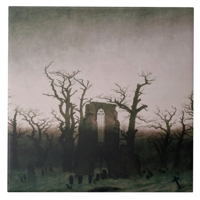 Abadia na madeira de carvalho, 1810 (Frente)