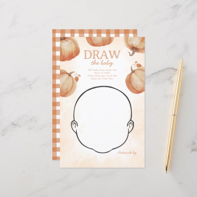 Abaixe o Desenhar de abóbora o jogo do Chá de fral (Frente/Verso In Situ)