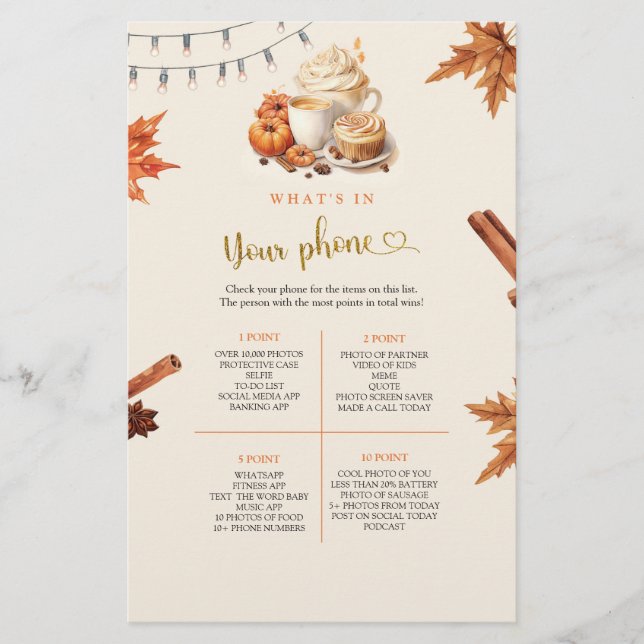 Abaixe o que há no seu jogo telefônico (Frente)