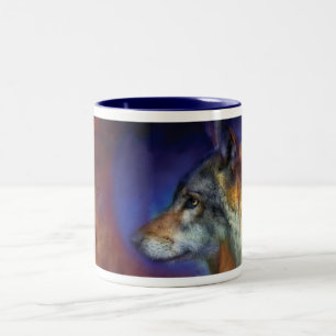 Abaixo de uma caneca da lua azul