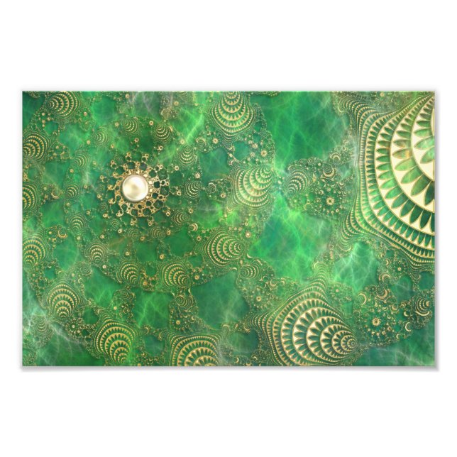 Abaixo do Impressão de Foto do Mar Esmeralda (Frente)