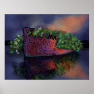 Abandonado SS Ayrfield Poster