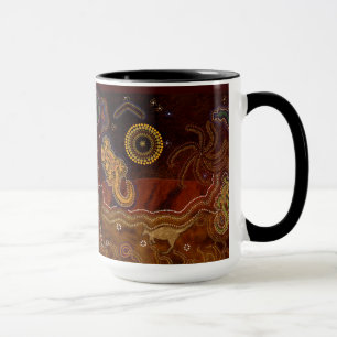 "Abandone a caneca aborígene australiana do estil