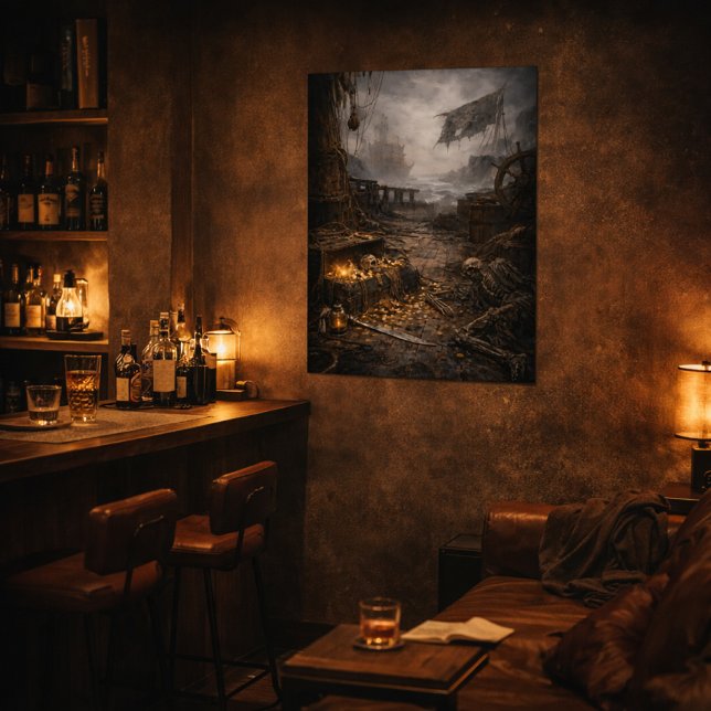 Abandoned Port — Pirate Harbor Scene Poster (Criador carregado)