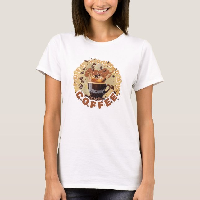 Abasteça Seu Dia – Camiseta Coffee Power (Frente)