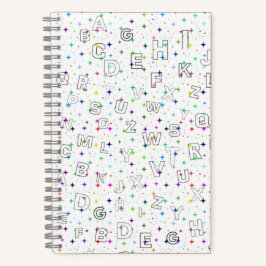 ABC com fundo estrelado - prática (5,5"x8,5") 