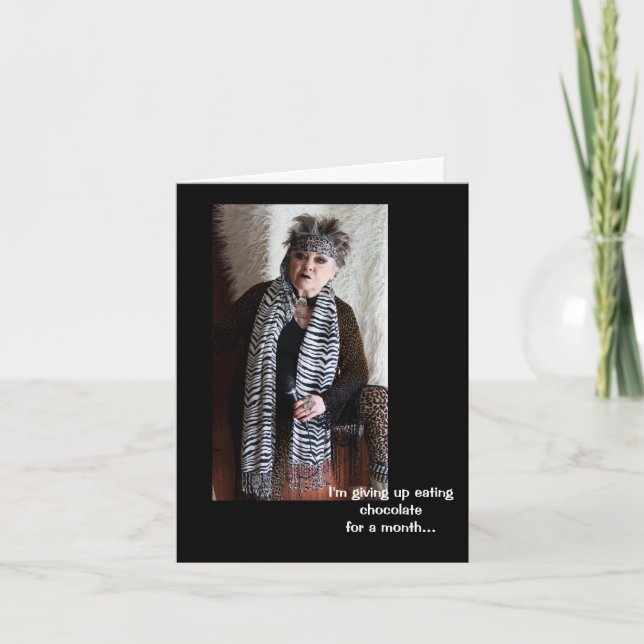 Abdicar do chocolate por um cartão de saudação men (Frente)