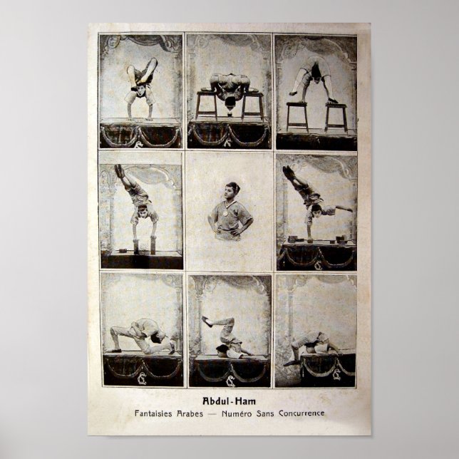 Abdul Ham Vintage Circus Poster (Frente)