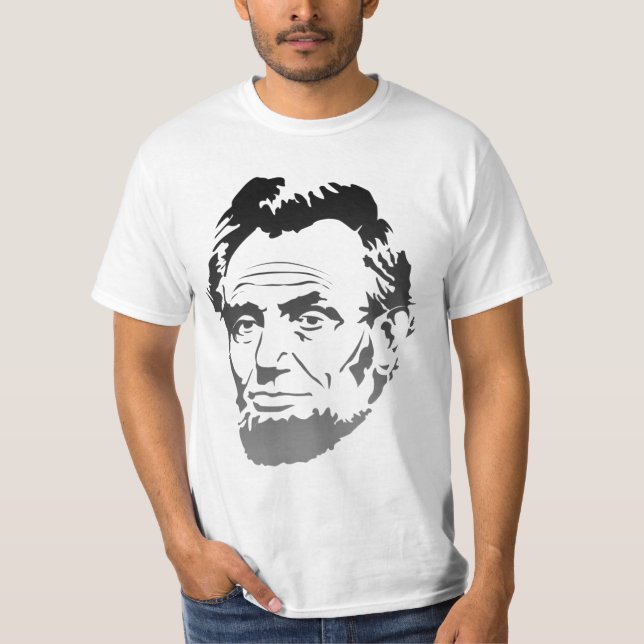 Abe Lincoln Fade para Retrato de Cinza - Camisa (Frente)