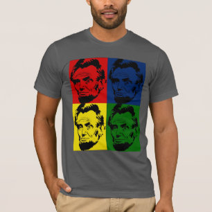 Abe Lincoln Modern 4 cores Retrato - Camisa