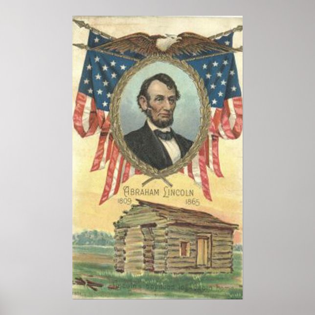 Abe Lincoln Poster vintage (Frente)