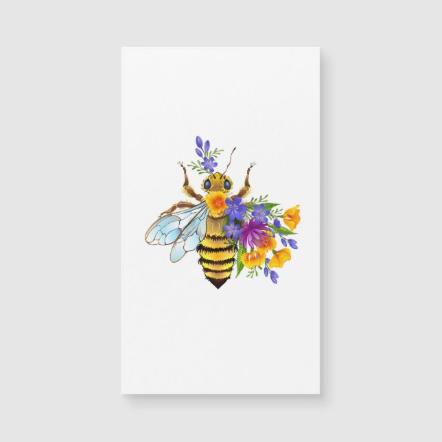 Abeja flor com plantas silvestres (Frente)