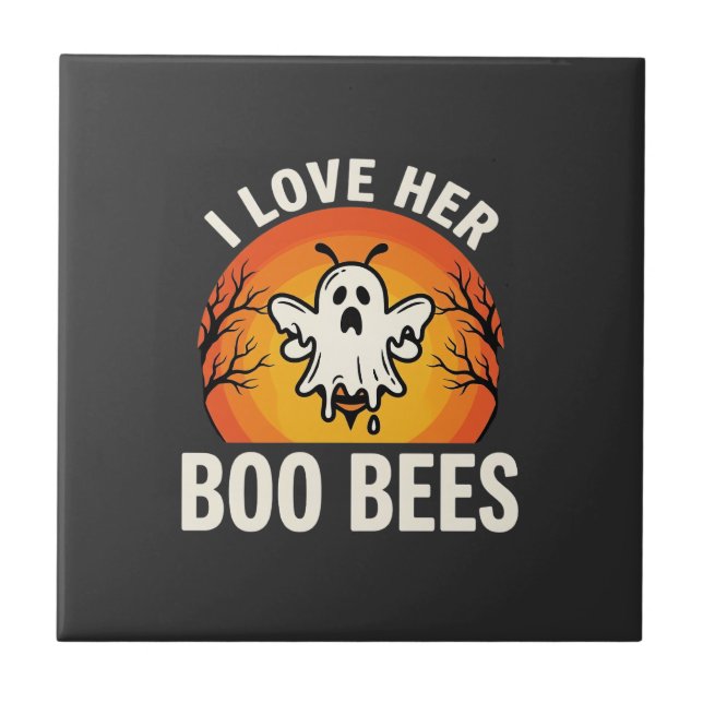 Abejas de Boo Diseño Divertido de Abeja Fantasma d (Frente)