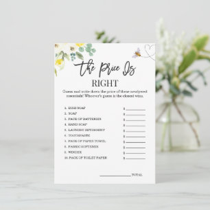 Abelha Amarela Floral O Preço É O Cartão De Jogo C