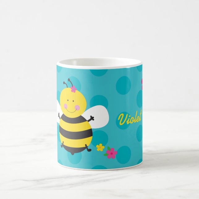 Abelha bonito caneca personalizada (Centro)
