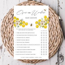 Abelha De Mel E Margarida Sob Cartão De Caça De Pa