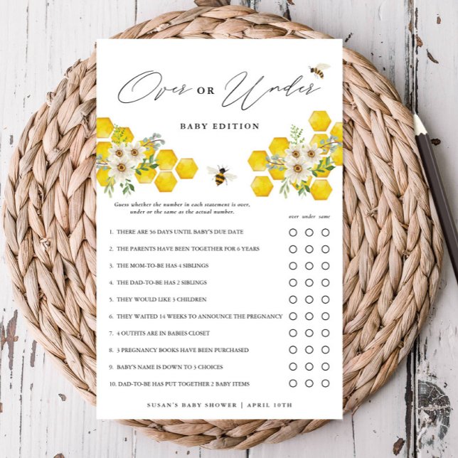 Abelha De Mel E Margarida Sob Cartão De Caça De Pa (Criador carregado)