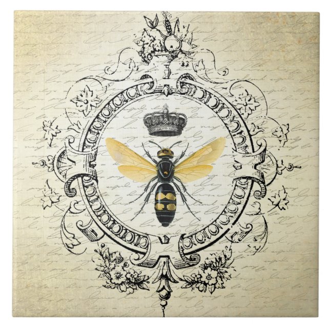 abelha de rainha francesa do vintage moderno (Frente)
