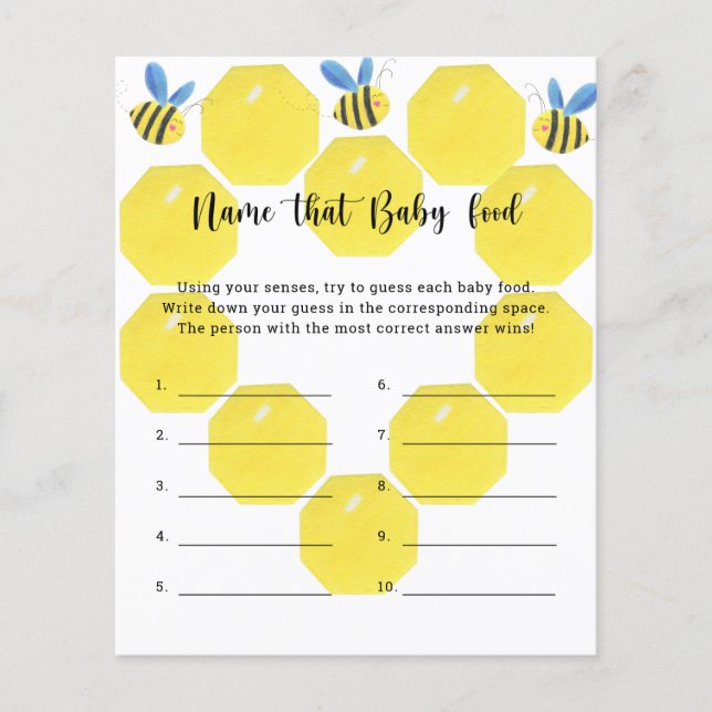 Abelha - Dê um nome ao jogo de chá da Comida do be (Frente)