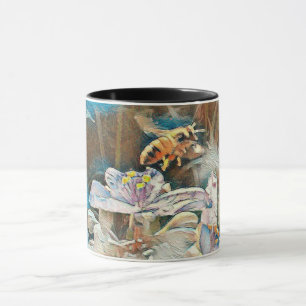 Abelha do mel em uma caneca de Spiderwart