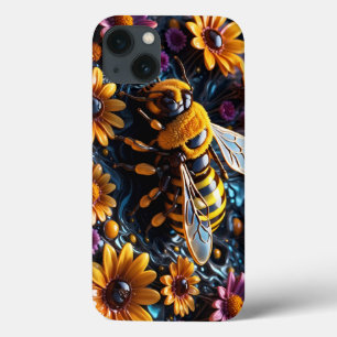 abelha e flores