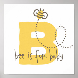 Abelha é para Poster de bebê - decoração de qu
