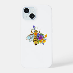 Abelha flor com plantas silvestres
