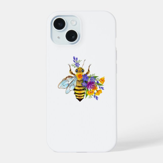 Abelha flor com plantas silvestres (Verso)