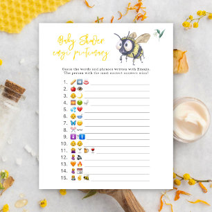 Abelha - Jogo de imagem emoji baby shower