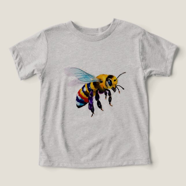 Abelha Melífera Abelha Bumble Atarefada Com Asas I (Design frontal)