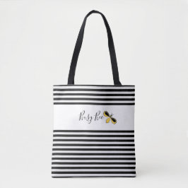 Abelha Ocupada, Bolsa de Ombros com Stripes Negras