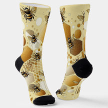 Abelha Ocupada em Honeycomb: Hexágonos e Círculos