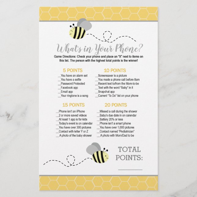 Abelhas amarelas da cinza O que há no seu jogo tel (Frente)