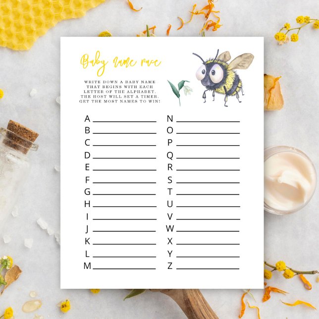 Abelhas de Aquarela - Jogo de corrida de nomes de  (Criador carregado)