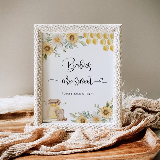 Abelhas de girassol Os bebês são Poster doce (Criador carregado)