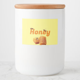 Abelhas de mel no conjunto de etiquetas de Comida