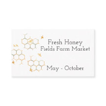 Abelhas e colmeia Cartão de visita de mel fresco