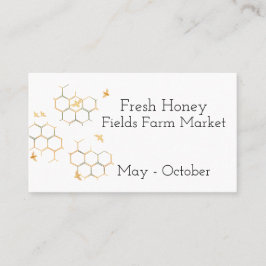 Abelhas e colmeia Cartão de visita de mel fresco
