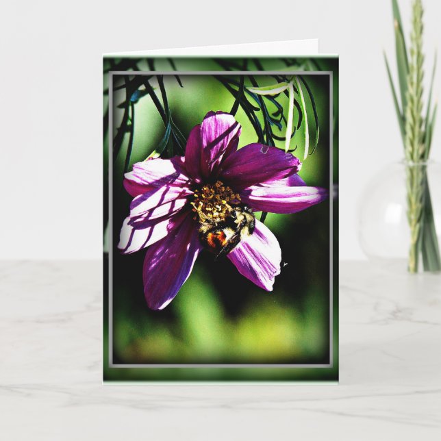 Abelhas e flores precisam de um cartão (Frente)