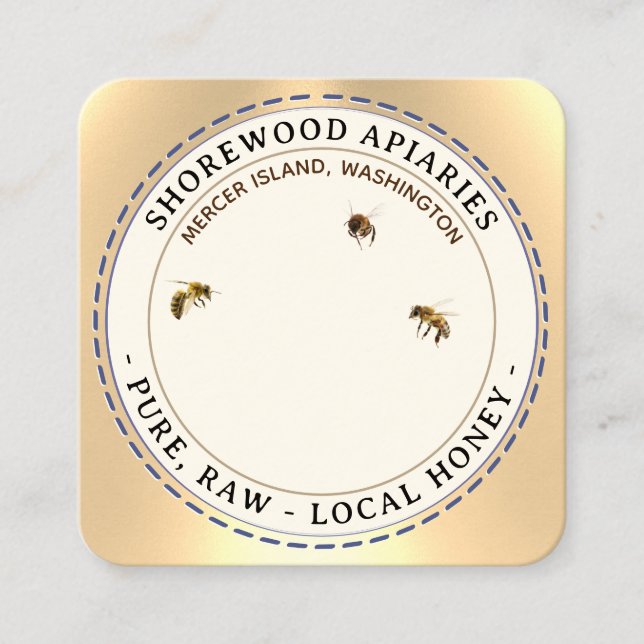 Abelhas e Lavanda Mel Cartão de visita de Marfim (Frente)