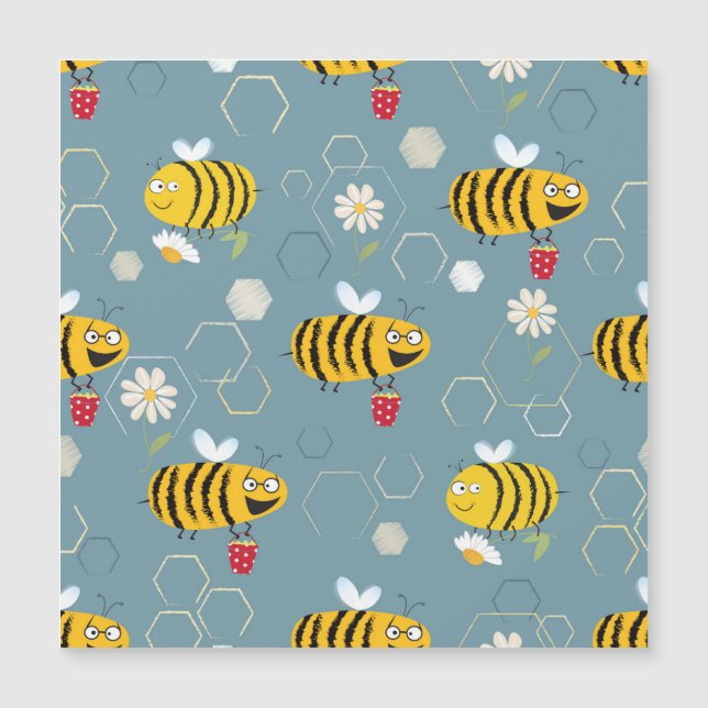 Abelhas Polinizantes, Cena de Jardim Flor. (Frente)