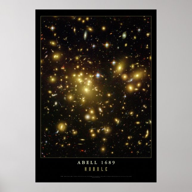 Abell 1689 Galáxias Poster de Astronomia (Frente)