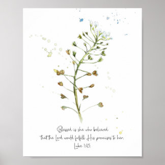 Abençoada é ela que acreditou na poster