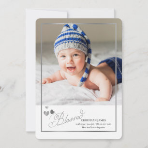 Abençoado Anúncio de Nascimento da Foto de Calligr