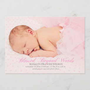 Abençoado com um anúncio do nascimento da foto da