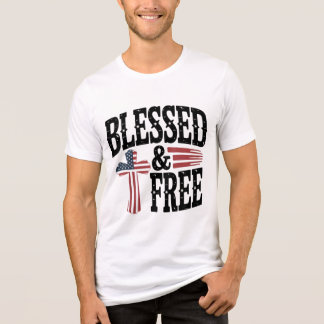 Abençoado e Livre | Cruz de Bandeira Americana Pat