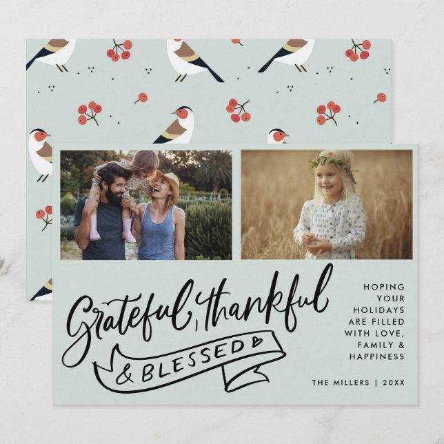 Abençoado Natal da Família Fotográfica (Frente/Verso)