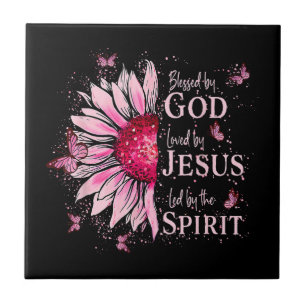 Abençoado Por Deus - Amado Por Jesus Girassol Rosa