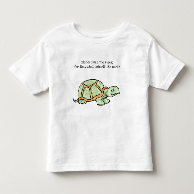 Abençoados são as camisetas Meek Turtle Toddler (Frente)
